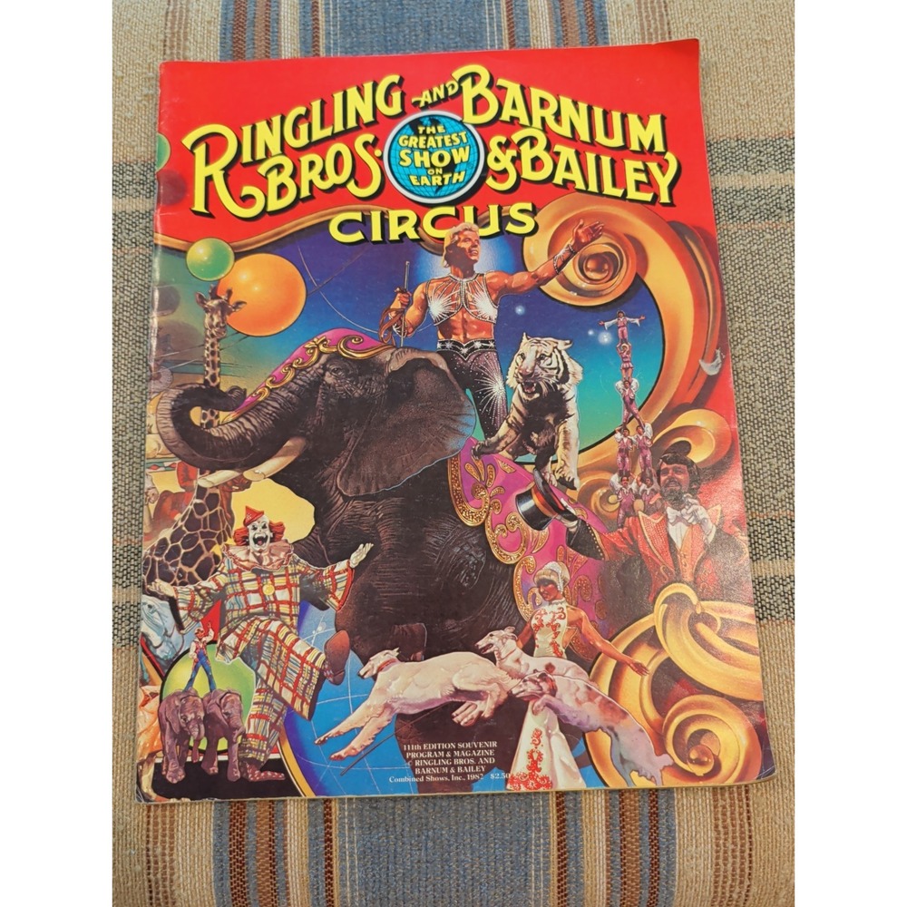 Vintage 1982 Ringling Bros Barnum Bailey Circus Souvenir Program Book 111th Ed